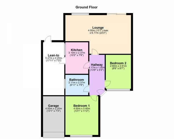 Floor Plan Image for 2 Bedroom Semi-Detached Bungalow for Sale in Vincent Road, Sutton Coldfield B75 6AN