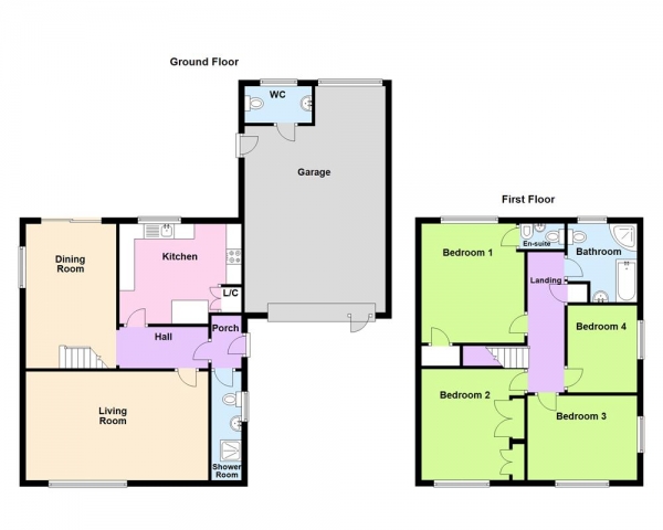 Floor Plan Image for 4 Bedroom Detached House for Sale in Penns Lake Road, Sutton Coldfield B76 1LN