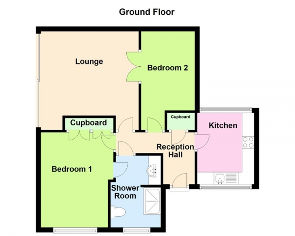 Floor Plan for 2 Bedroom Retirement Property for Sale in Checkley Croft, Sutton Coldfield, B76 1GE, B76, 1GE - Offers in Excess of &pound225,000