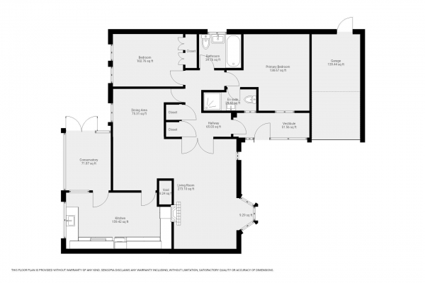 Floor Plan Image for 2 Bedroom Detached Bungalow for Sale in Peveril Grove, Sutton Coldfield