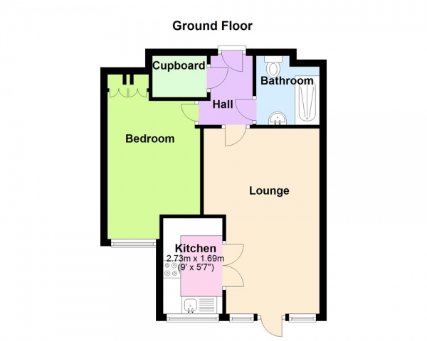 Floor Plan Image for 1 Bedroom Retirement Property for Sale in Owen Court, Hollyfield Road, Sutton Coldfield B75 7SG