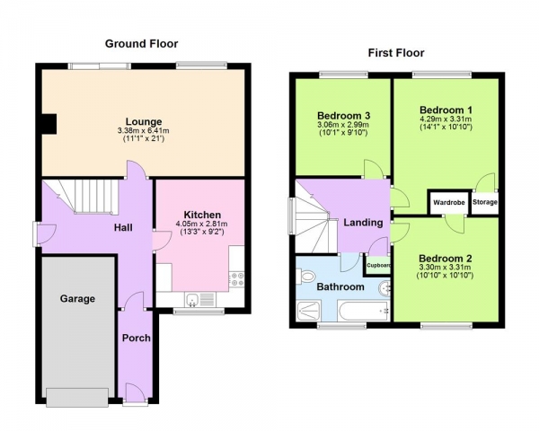 Floor Plan Image for 3 Bedroom Semi-Detached House for Sale in Hilary Drive, Sutton Coldfield B76 2SW