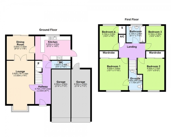 Floor Plan Image for 4 Bedroom Detached House for Sale in Fairlawns, Sutton Coldfield, B76 1PQ