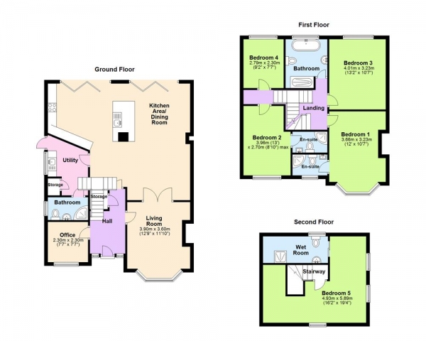 Floor Plan Image for 5 Bedroom Detached House for Sale in Eachelhurst Road, Sutton Coldfield