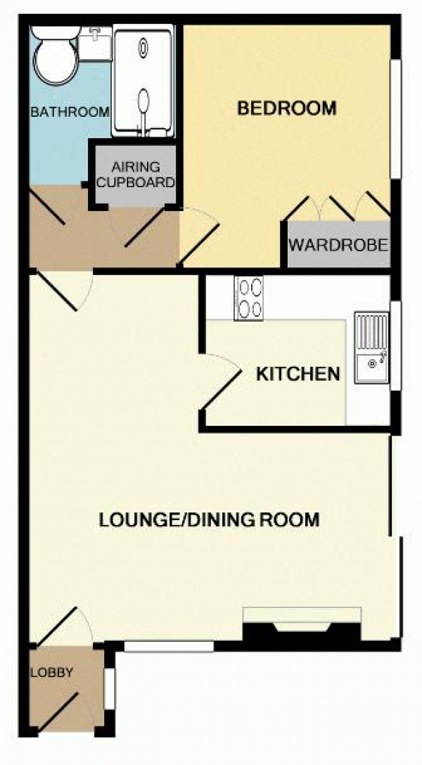 Floor Plan Image for 1 Bedroom Semi-Detached Bungalow for Sale in Hargreave Close, Sutton Coldfield