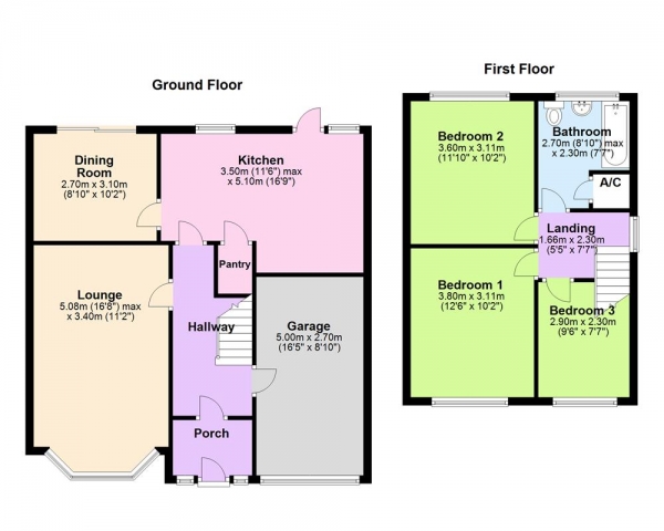 Floor Plan Image for 3 Bedroom Semi-Detached House for Sale in St. Chads Road, Sutton Coldfield