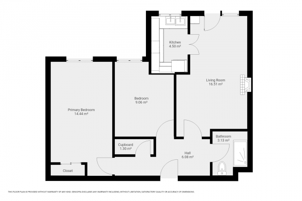 Floor Plan Image for 2 Bedroom Retirement Property for Sale in Hollyfield Road, Sutton Coldfield