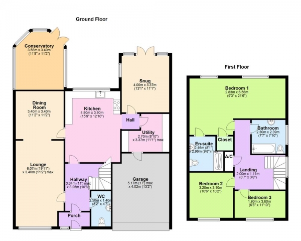 Floor Plan Image for 3 Bedroom Detached House for Sale in Oldacre Close, Sutton Coldfield