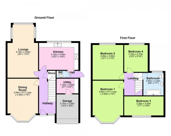 Floor Plan Image for 4 Bedroom Semi-Detached House for Sale in Eachelhurst Road, Sutton Coldfield