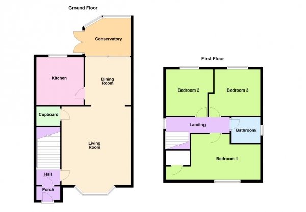 Floor Plan Image for 3 Bedroom Detached House for Sale in Marshbrook Close, Birmingham