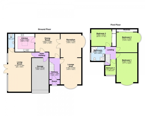 Floor Plan for 4 Bedroom Detached House for Sale in Eachelhurst Road, Birmingham, B24 0NX, B24, 0NX - OIRO &pound495,000