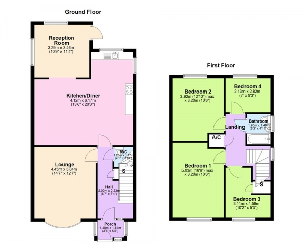 Floor Plan Image for 4 Bedroom Detached House for Sale in Dovebridge Close, Sutton Coldfield, B76 2UH