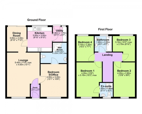 Floor Plan for 4 Bedroom Detached House for Sale in Paget Road, Birmingham, B24 0JR, B24, 0JR -  &pound325,000