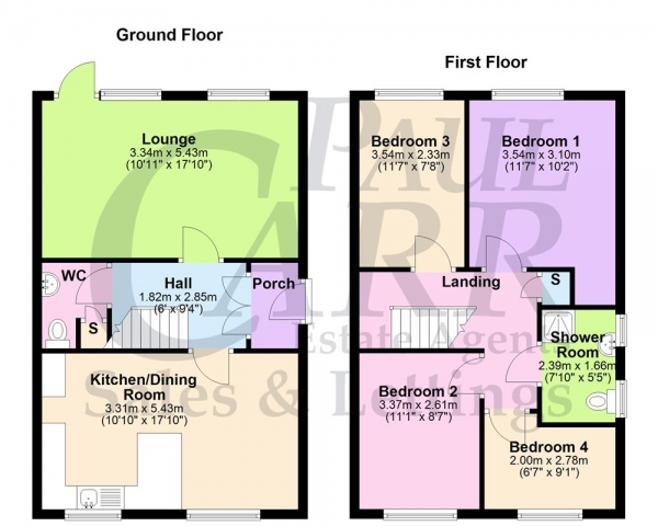 Floor Plan Image for 4 Bedroom Detached House for Sale in Milverton Close, Sutton Coldfield, B76 1NB