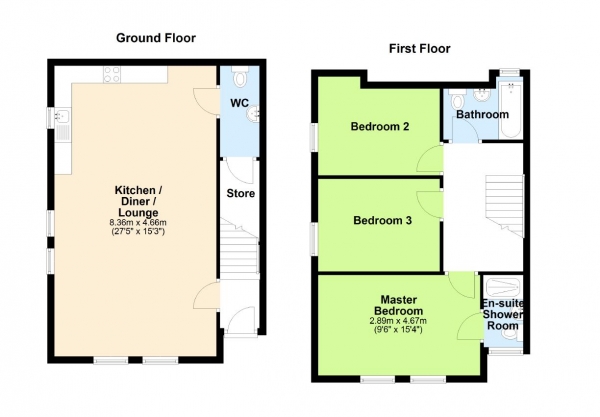 Floor Plan for 3 Bedroom Semi-Detached House for Sale in Hoggrills End Lane, Birmingham, Coleshill, B46, 2DD - Offers in Excess of &pound400,000