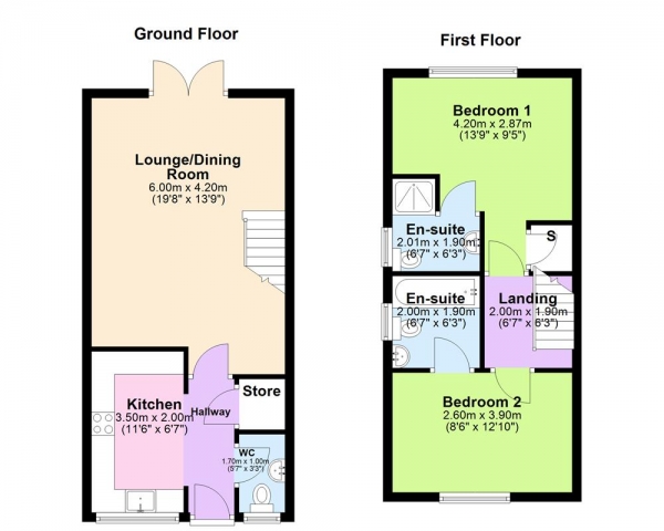 Floor Plan Image for 2 Bedroom Semi-Detached House for Sale in Pype Hayes Road, Birmingham, B24 0LR