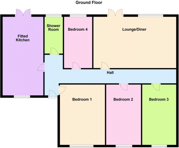 Floor Plan for 4 Bedroom Detached Bungalow for Sale in Rectory Road, Sutton Coldfield, B75, 7RU - Offers in Excess of &pound550,000