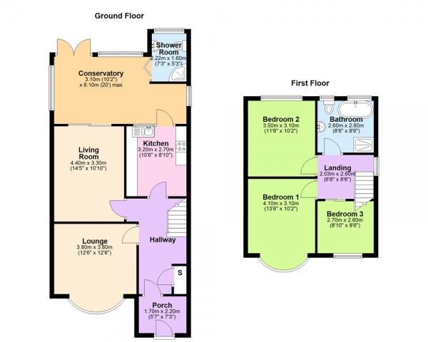 Floor Plan Image for 3 Bedroom Semi-Detached House for Sale in Kingsbury Road, Curdworth, B76 9EP