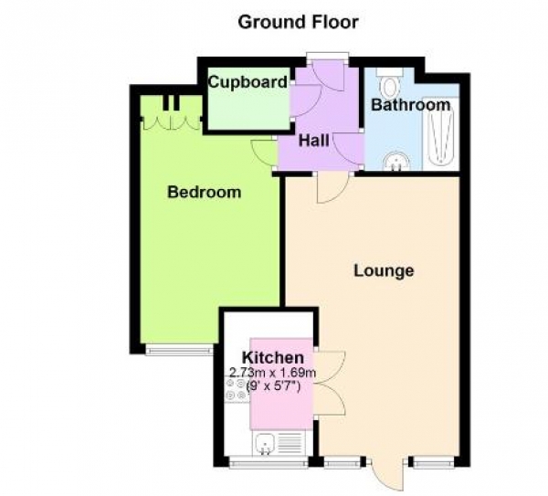 Floor Plan Image for 1 Bedroom Retirement Property for Sale in Owen Court, Hollyfield Road, Sutton Coldfield, B75 7SG