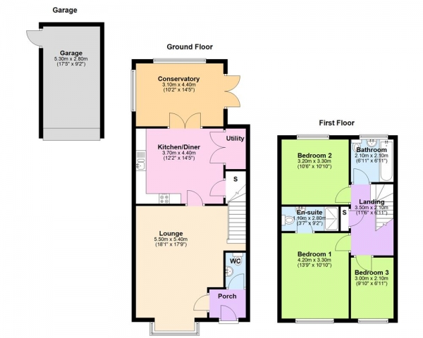 Floor Plan for 3 Bedroom Property for Sale in Paget Close, Birmingham, B24 0LD, B24, 0LD - OIRO &pound375,000