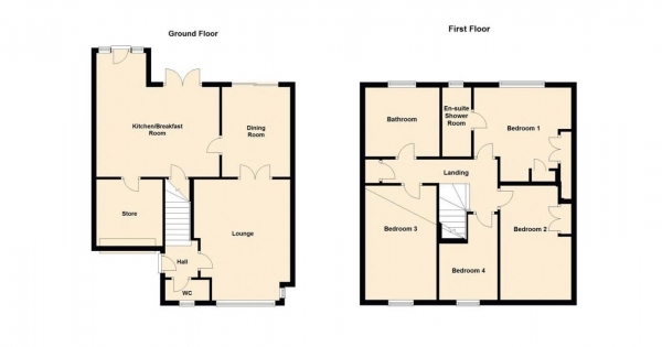 Floor Plan Image for 4 Bedroom Detached House for Sale in Shrubbery Close, Sutton Coldfield, B76 1WE