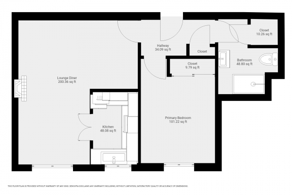 Floor Plan Image for 1 Bedroom Apartment for Sale in Hollyfield Road, Sutton Coldfield