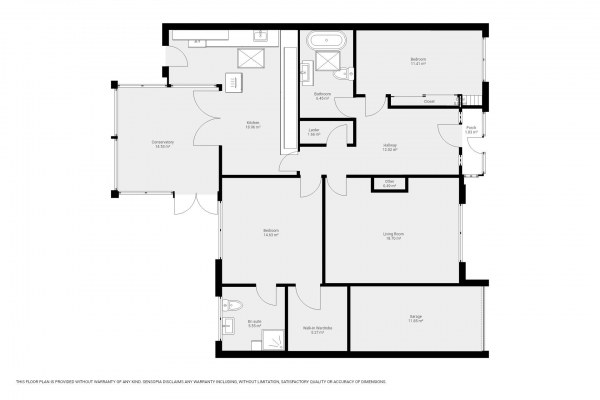 Floor Plan Image for 2 Bedroom Detached Bungalow for Sale in Honeyborne Road, Sutton Coldfield, B75 6DA