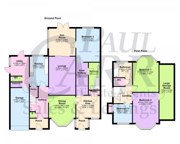 Floor Plan Image for 4 Bedroom Detached House for Sale in Bedford Road, Sutton Coldfield