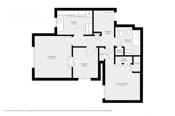 Floor Plan Image for 2 Bedroom Retirement Property for Sale in Checkley Court, Sutton Coldfield, B76 1GE