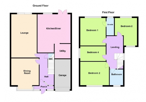 Floor Plan Image for 4 Bedroom Detached House for Sale in Walmley Road, Sutton Coldfield, B76 2PL