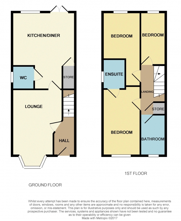 Floor Plan Image for 3 Bedroom Semi-Detached House for Sale in Pool Lane, Winterley
