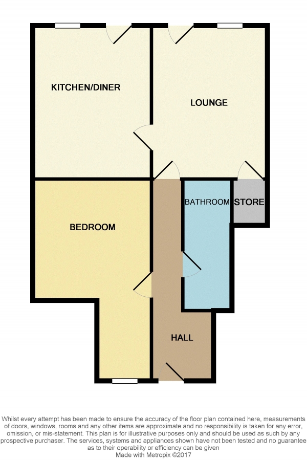 Floor Plan Image for 1 Bedroom Apartment for Sale in Queen Street, Birkenhead