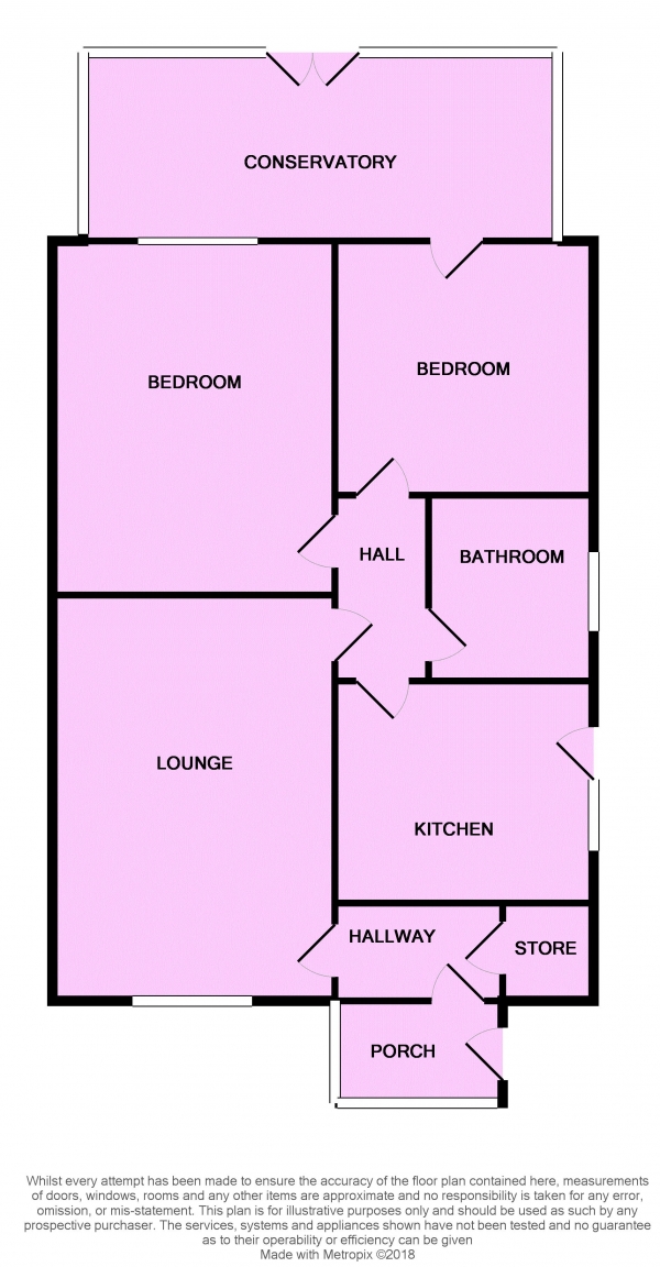 Floor Plan Image for 2 Bedroom Semi-Detached Bungalow for Sale in Stanmore Park, Wirral