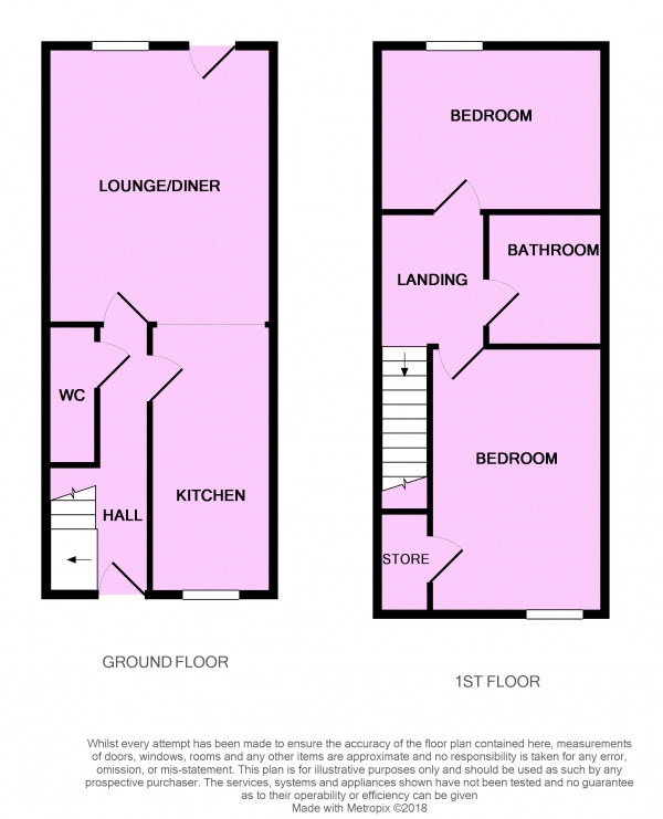 Floor Plan Image for 2 Bedroom Terraced House for Sale in Green Lane, Birkenhead