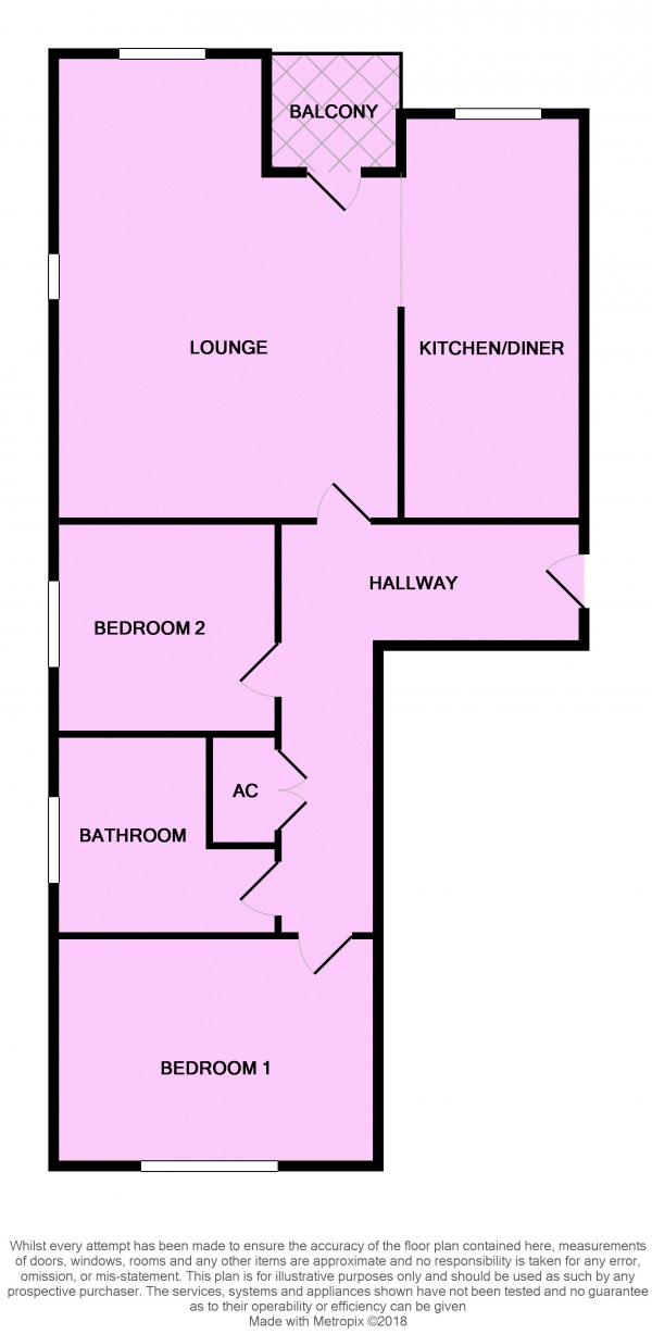 Floor Plan Image for 2 Bedroom Apartment for Sale in Forest Road, Claughton