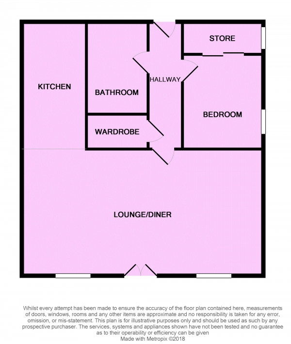 Floor Plan Image for 1 Bedroom Apartment for Sale in Lydia Ann Street, Liverpool