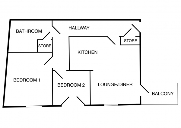 Floor Plan Image for 2 Bedroom Apartment for Sale in 44 Henry Street, Liverpool