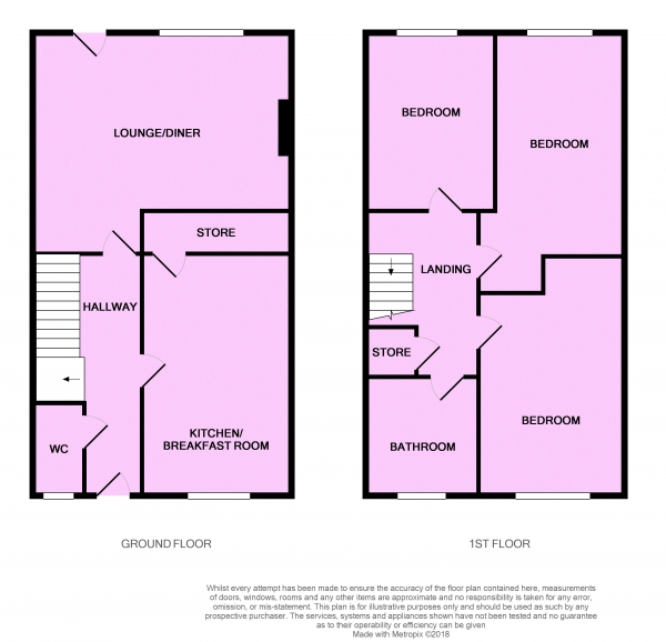 Floor Plan Image for 3 Bedroom Terraced House for Sale in Toftwood Gardens, Prescot