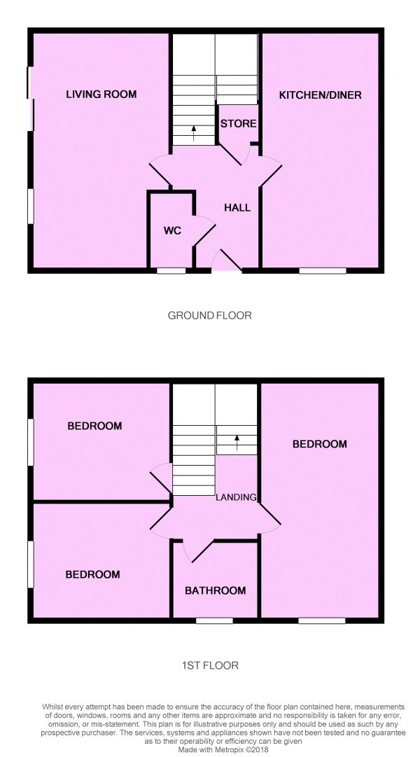 Floor Plan Image for 3 Bedroom Terraced House for Sale in Somerset Avenue, Blackpool