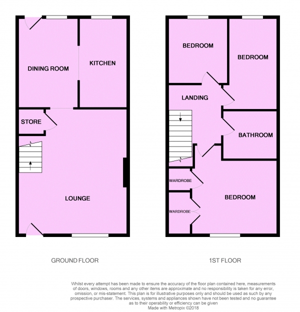 Floor Plan Image for 3 Bedroom Terraced House for Sale in Selbourne Close, Wirral