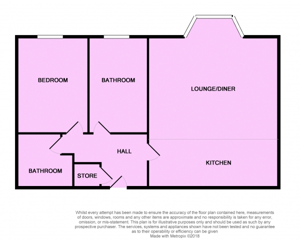 Floor Plan Image for 2 Bedroom Retirement Property for Sale in Promenade, Southport