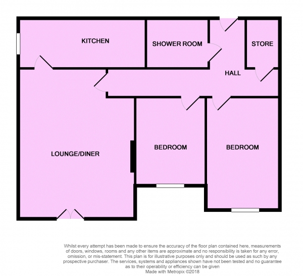 Floor Plan Image for 2 Bedroom Retirement Property for Sale in Great Georges Road, Liverpool