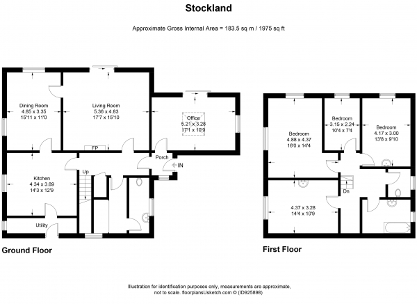 Floor Plan Image for 4 Bedroom Detached House for Sale in Stockland, Honiton