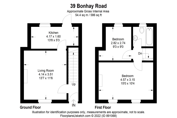 Floor Plan Image for 2 Bedroom Terraced House for Sale in Bonhay Road, Exeter