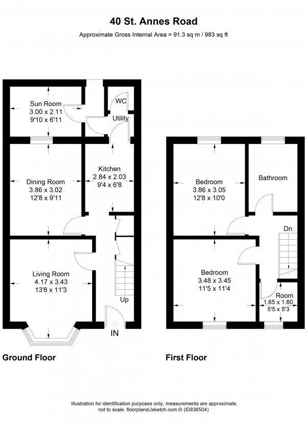 Floor Plan Image for 2 Bedroom Terraced House for Sale in St. Annes Road, Exeter