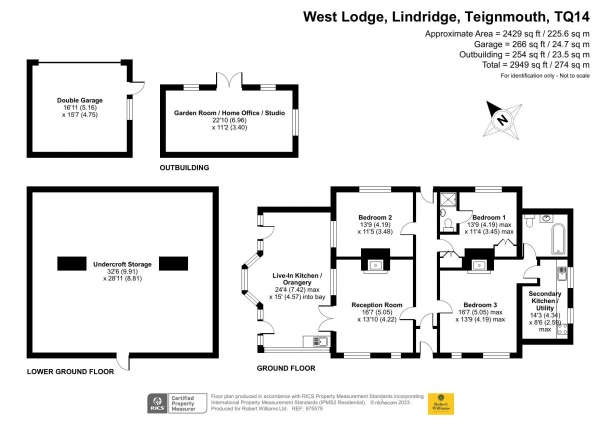 Floor Plan Image for 3 Bedroom Detached House for Sale in Lindridge, Teignmouth