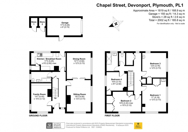 Floor Plan Image for 4 Bedroom Detached House for Sale in Chapel Street, Plymouth