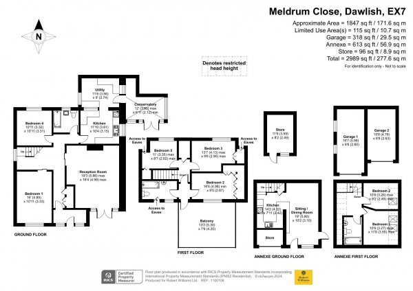 Floor Plan Image for 7 Bedroom Detached House for Sale in Meldrum Close, Dawlish