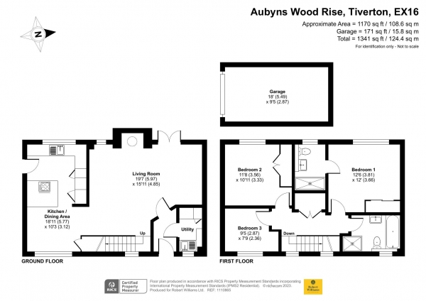 Floor Plan Image for 3 Bedroom Detached House for Sale in Aubyns Wood Rise, Tiverton