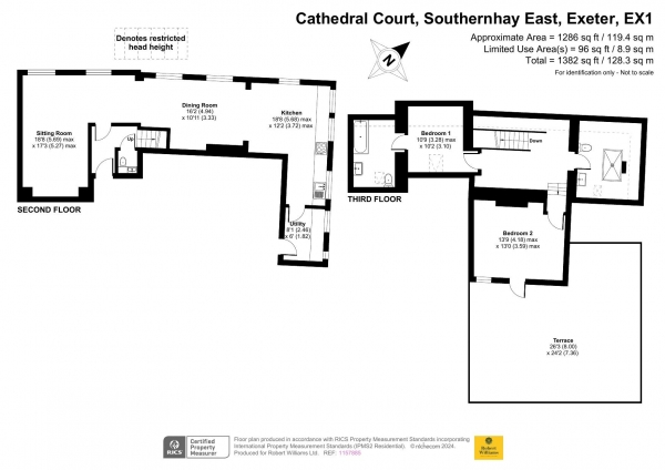 Floor Plan Image for 2 Bedroom Apartment for Sale in Stylish penthouse apartment in central Exeter